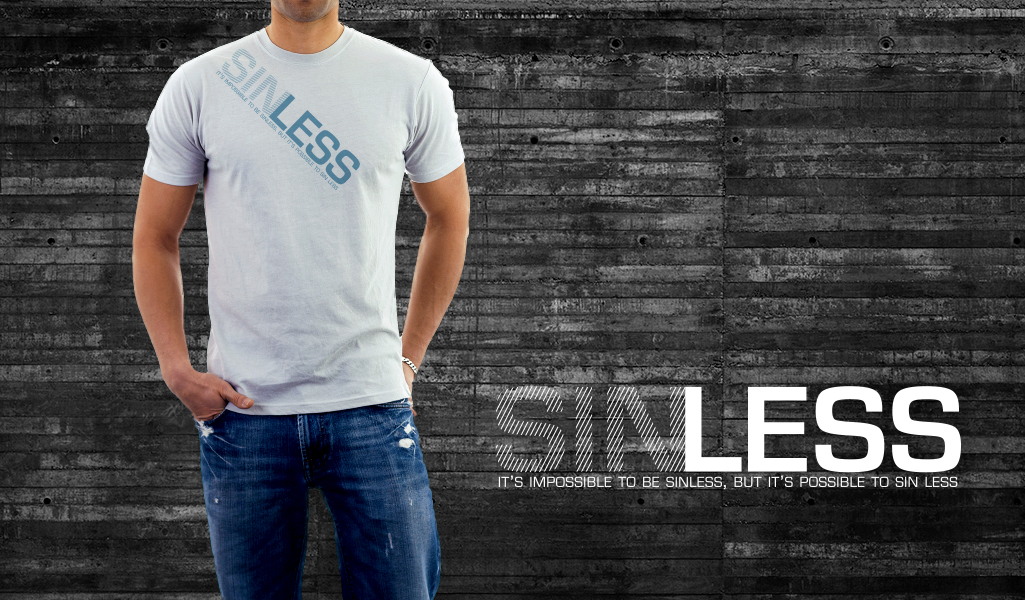 SINLESS graphic t-shirt design