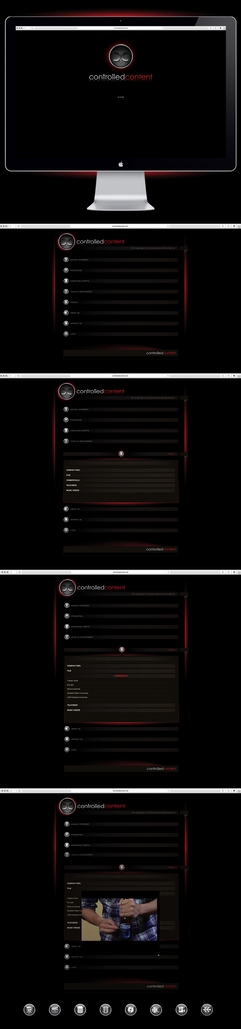 controlled content web design